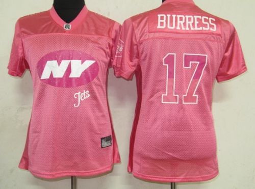Jets #17 Plaxico Burress Pink 2011 Women's Fem Fan NFL Jersey